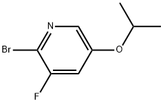 Pyridine, 2-bromo-3-fluoro-5-(1-methylethoxy)- Structure