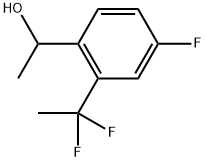 1-(2-(1,1-Difluoroethyl)-4-fluorophenyl)ethan-1-ol 구조식 이미지
