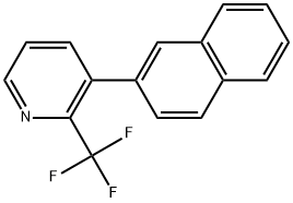 Pyridine, 3-(2-naphthalenyl)-2-(trifluoromethyl)- Structure