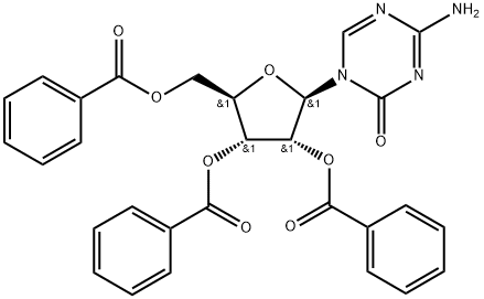 4-Amino-1-(2-O,3-O,5-O-tribenzoyl-β-D-ribofuranosyl)-1,3,5-triazin-2(1H)-one 구조식 이미지