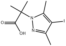 2-(4-Iodo-3,5-dimethyl-1H-pyrazol-1-yl)-2-methylpropanoic acid Structure