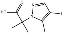2-(4-Iodo-5-methyl-1H-pyrazol-1-yl)-2-methylpropanoic acid Structure