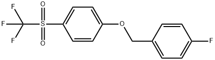 1-fluoro-4-((4-((trifluoromethyl)sulfonyl)phenoxy)methyl)benzene Structure