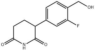 3-(3-Fluoro-4-(hydroxymethyl)phenyl)piperidine-2,6-dione 구조식 이미지