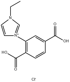 1-(2,5-dicarboxyphenyl)-3-ethyl-1H-imidazol-3-ium chloride Structure