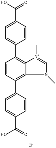 4,7-bis(4-carboxyphenyl)-1,3-dimethyl-1H-benzo[d]imidazol-3-ium chloride Structure