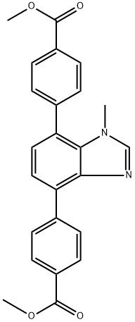 dimethyl 4,4'-(1-methyl-1H-benzo[d]imidazole-4,7-diyl)dibenzoate Structure