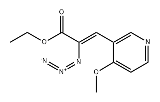 2-Propenoic acid, 2-azido-3-(4-methoxy-3-pyridinyl)-, ethyl ester, (2Z)- Structure