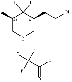 2-((3S,5R)-4,4-Difluoro-5-methylpiperidin-3-yl)ethyl 2,2,2-trifluoroacetate Structure