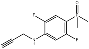 (2,5-Difluoro-4-(prop-2-yn-1-ylamino)phenyl)dimethylphosphine oxide 구조식 이미지