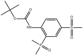 tert-Butyl (2-(dimethylphosphoryl)-4-(methylsulfonyl)phenyl)carbamate 구조식 이미지