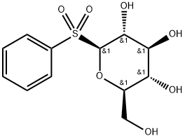.beta.-D-Glucopyranose, 1-deoxy-1-(phenylsulfonyl)- Structure