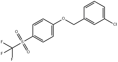 Benzene, 1-chloro-3-[[4-[(trifluoromethyl)sulfonyl]phenoxy]methyl]- Structure