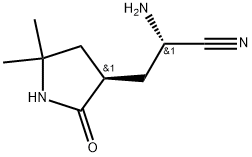 (S)-2-Amino-3-((R)-5,5-dimethyl-2-oxopyrrolidin-3-yl)propanenitrile Structure