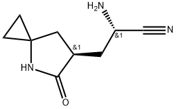 (S)-2-Amino-3-((R)-5-oxo-4-azaspiro[2.4]heptan-6-yl)propanenitrile 구조식 이미지
