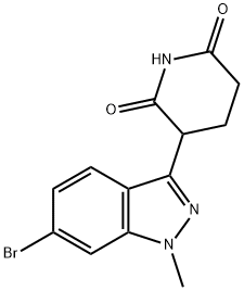 2,6-Piperidinedione, 3-(6-bromo-1-methyl-1H-indazol-3-yl)- Structure