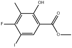 Benzoic acid, 4-fluoro-2-hydroxy-5-iodo-3-methyl-, methyl ester Structure