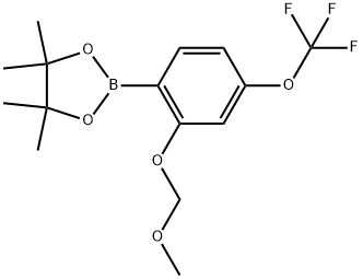2-(2-(Methoxymethoxy)-4-(trifluoromethoxy)phenyl)-4,4,5,5-tetramethyl-1,3,2-dioxaborolane Structure