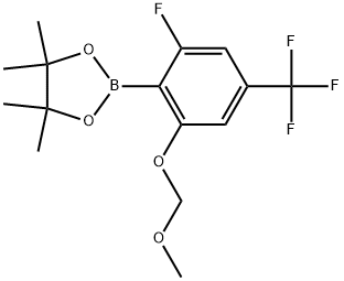 2-(2-fluoro-6-(methoxymethoxy)-4-(trifluoromethyl)phenyl)-4,4,5,5-tetramethyl-1,3,2-dioxaborolane Structure