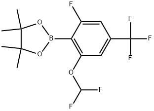 1,3,2-Dioxaborolane, 2-[2-(difluoromethoxy)-6-fluoro-4-(trifluoromethyl)pheny... Structure