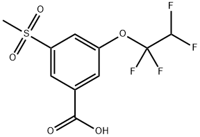 3-(Methylsulfonyl)-5-(1,1,2,2-tetrafluoroethoxy)benzoic acid 구조식 이미지