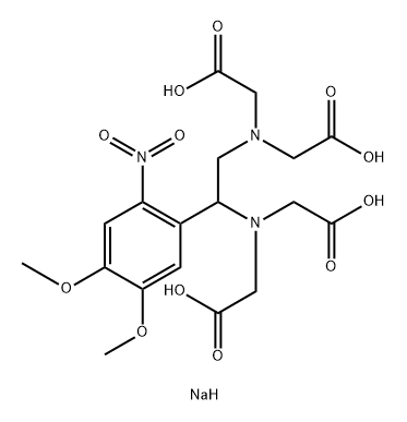 Glycine, N,N'-[1-(4,5-dimethoxy-2-nitrophenyl)-1,2-ethanediyl]bis[N-(carboxymethyl)-, tetrasodium salt (9CI) Structure