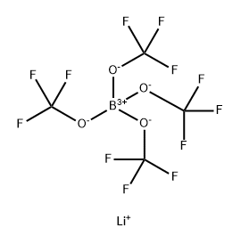 Borate(1-), tetrakis(trifluoromethanolato-κO)-, lithium (9CI) Structure