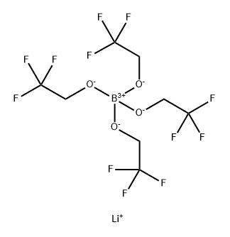 Borate(1-), tetrakis(2,2,2-trifluoroethanolato-κO)-, lithium (1:1) Structure