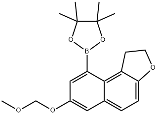 Naphtho[2,1-b]furan, 1,2-dihydro-7-(methoxymethoxy)-9-(4,4,5,5-tetramethyl-1,3,2-dioxaborolan-2-yl)- Structure
