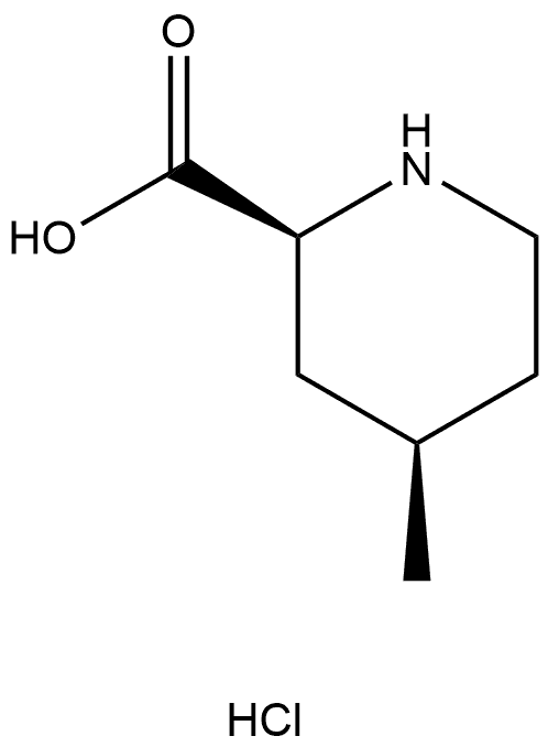 (2S,4R)-4-methylpiperidine-2-carboxylic acid hydrochloride Structure