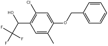 1-(4-(Benzyloxy)-2-chloro-5-methylphenyl)-2,2,2-trifluoroethanol Structure