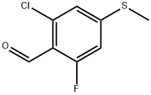 2-Chloro-6-fluoro-4-(methylthio)benzaldehyde Structure