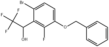 1-(3-(Benzyloxy)-6-bromo-2-fluorophenyl)-2,2,2-trifluoroethanol Structure