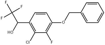 1-(4-(Benzyloxy)-2-chloro-3-fluorophenyl)-2,2,2-trifluoroethanol Structure