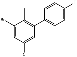 3-Bromo-5-chloro-4'-fluoro-2-methyl-1,1'-biphenyl Structure