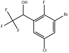 1-(3-Bromo-5-chloro-2-fluorophenyl)-2,2,2-trifluoroethanol Structure