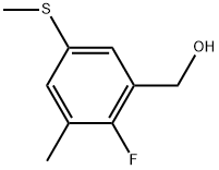 (2-Fluoro-3-methyl-5-(methylthio)phenyl)methanol Structure