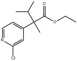 4-Pyridineacetic acid, 2-chloro-α-methyl-α-(1-methylethyl)-, ethyl ester Structure