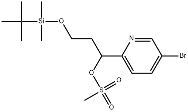 2-Pyridinemethanol, 5-bromo-α-[2-[[(1,1-dimethylethyl)dimethylsilyl]oxy]ethyl]-, 2-methanesulfonate 구조식 이미지