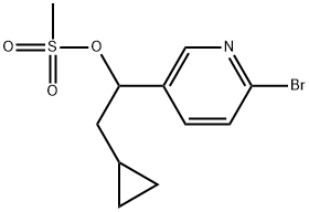 1-(6-Bromopyridin-3-yl)-2-cyclopropylethyl methanesulfonate Structure