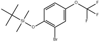 Benzene, 2-bromo-1-[[(1,1-dimethylethyl)dimethylsilyl]oxy]-4-(trifluoromethoxy)- Structure