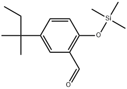 Benzaldehyde, 5-(1,1-dimethylpropyl)-2-[(trimethylsilyl)oxy]- Structure