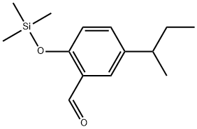 Benzaldehyde, 5-(1-methylpropyl)-2-[(trimethylsilyl)oxy]- Structure