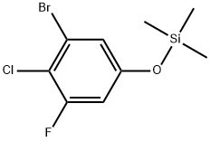 Benzene, 1-bromo-2-chloro-3-fluoro-5-[(trimethylsilyl)oxy]- Structure