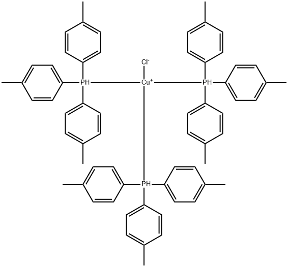 (T-4)-Chlorotris[tris(4-methylphenyl)phosphine]copper Structure