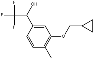 1-(3-(Cyclopropylmethoxy)-4-methylphenyl)-2,2,2-trifluoroethanol Structure