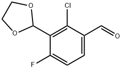 2-chloro-3-(1,3-dioxolan-2-yl)-4-fluorobenzaldehyde Structure