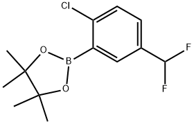 2-(2-Chloro-5-(difluoromethyl)phenyl)-4,4,5,5-tetramethyl-1,3,2-dioxaborolane 구조식 이미지