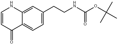 tert-Butyl (2-(4-oxo-1,4-dihydroquinolin-7-yl)ethyl)carbamate 구조식 이미지