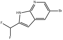 5-Bromo-2-(difluoromethyl)-1H-pyrrolo[2,3-b]pyridine Structure